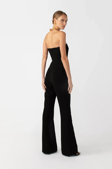 SAU LEE Imogen Strapless Jumpsuit - Black / 00