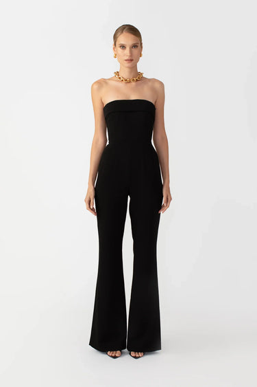 SAU LEE Imogen Strapless Jumpsuit - Black / 00