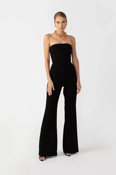SAU LEE Imogen Strapless Jumpsuit - Black / 00