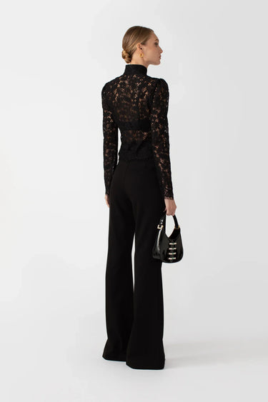 SAU LEE Roberta Lace Top - Black / 00