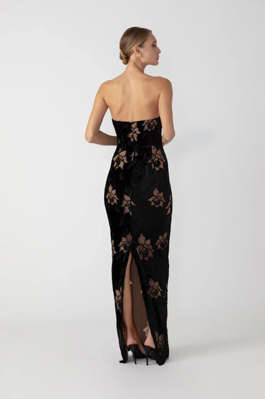 SAU LEE Viola Velvet Gown - Black / 00
