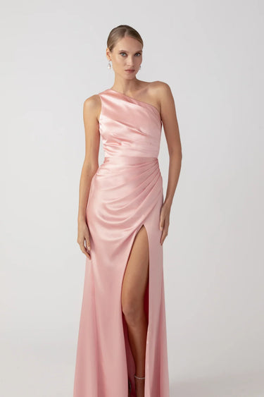 SAU LEE Pandora One-shoulder Gown - Ballerina Pink / 00