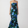 SAU LEE Winona Strapless Gown - Blue Multi / 00