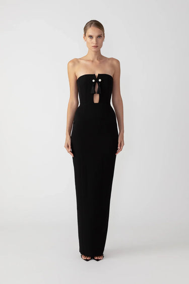 SAU LEE Imani Strapless Gown - Black / 00
