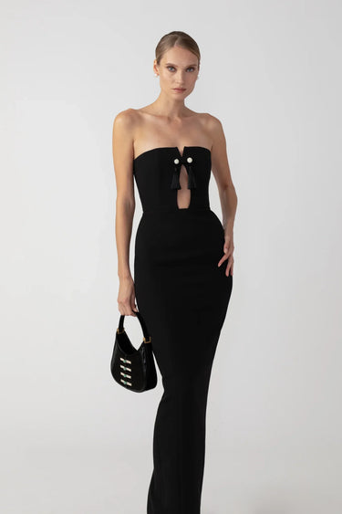 SAU LEE Imani Strapless Gown - Black / 00