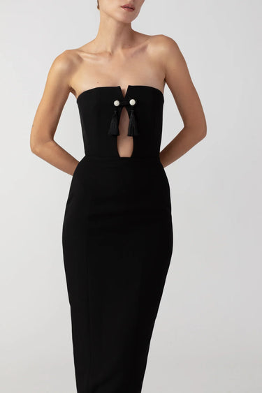 SAU LEE Imani Strapless Gown - Black / 00