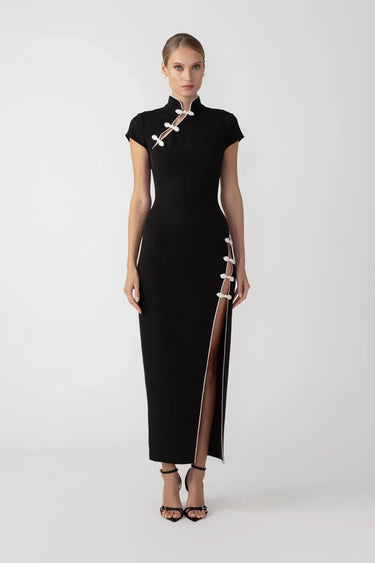 SAU LEE Irissa Midi Dress - Black / 00