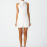 SAU LEE Penny Backless Satin Mini Dress - White / 00