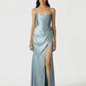 SAU LEE Pasha Satin Gown - Blue / 00