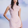 SAU LEE | Cara Satin Jacquard Mini Dress | Cara Satin Jacquard Mini Dress - Pink Petal / 00