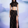 SAU LEE | Mimi Lace Maxi Skirt | Mimi Lace Maxi Skirt - Black / 00