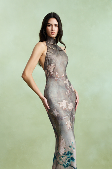 Gillian Satin Maxi Dress