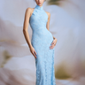 SAU LEE | Gillian Dress | Gillian Lace Dress - Blue / 00