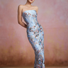 SAU LEE | Ilsa Gown | Ilsa Gown - Blue Ash / 00