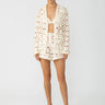 SAU LEE Myko Crochet Cardigan - White / 00