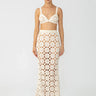 SAU LEE Myko Crochet Skirt - White / 00