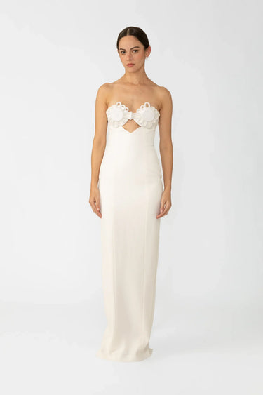 SAU LEE Evelyn Strapless Dress - White / 00