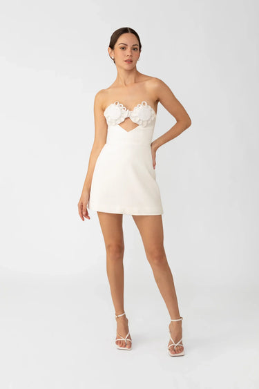 SAU LEE Eve Mini Dress - White / 00