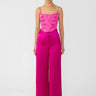 SAU LEE Padma Satin Pant - Magenta Pink / 00