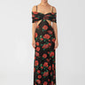 SAU LEE Katrina Maxi Dress - Black Multi / 00