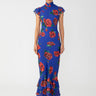 SAU LEE Gemma Rosa Maxi Dress - Blue Multi / 00