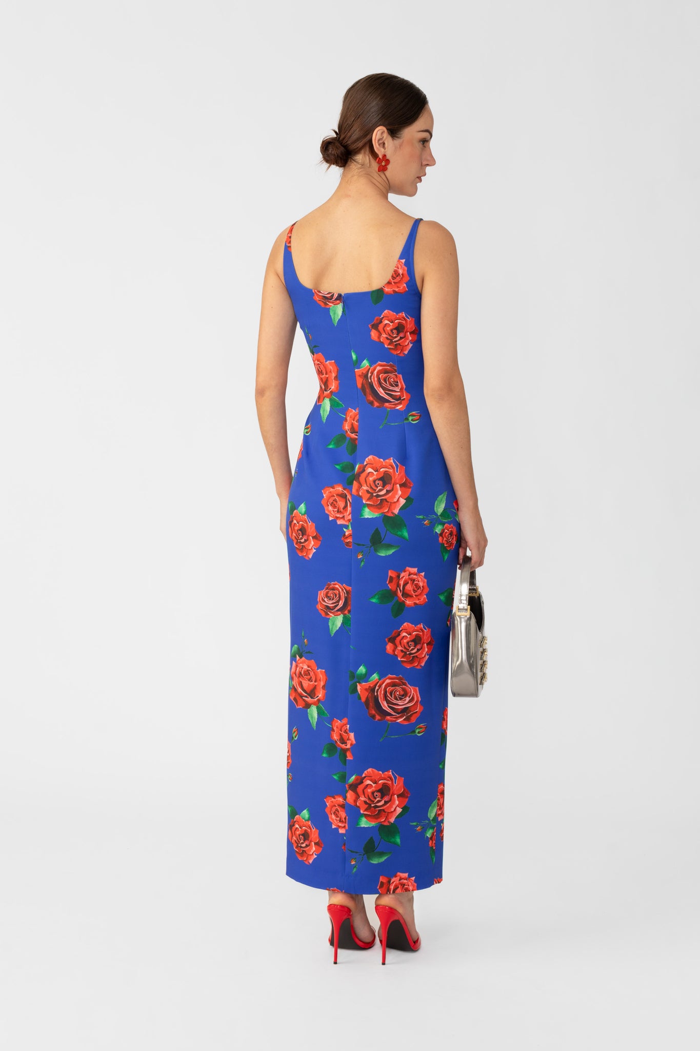 SAU LEE Indigo Rosa Maxi Dress - Blue Multi / 00