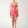 SAU LEE Jenny Strapless Mini Dress - Lucky Red / 00