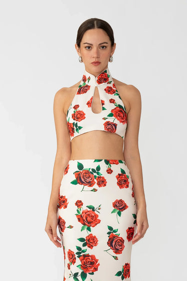 SAU LEE Riley Rosa Top - White Multi / 00