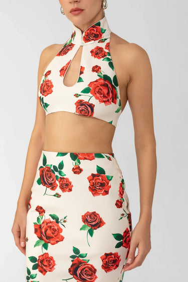 SAU LEE Riley Rosa Top - White Multi / 00