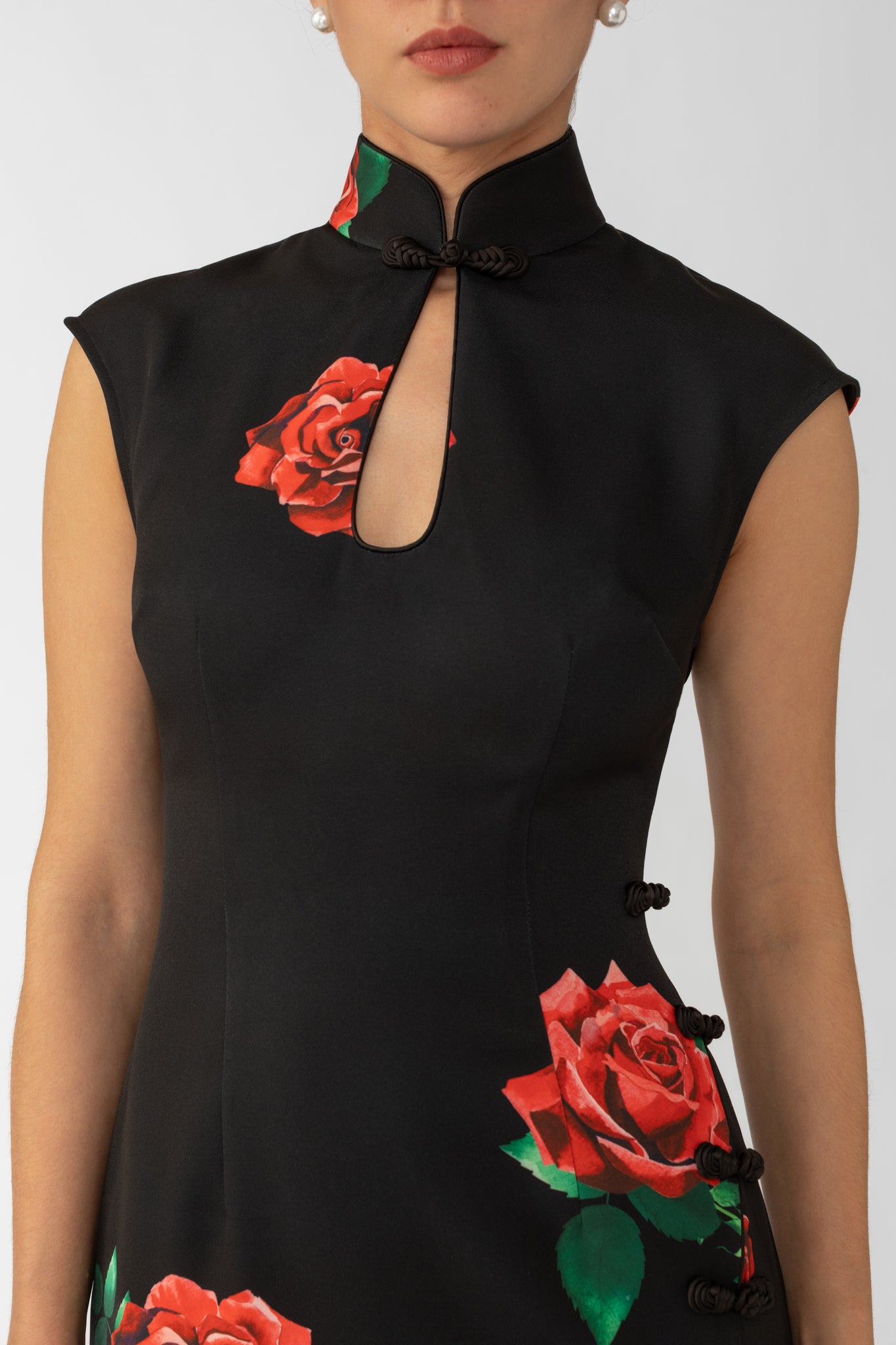 SAU LEE Raya Rosa Mini Dress - Black Multi / 00