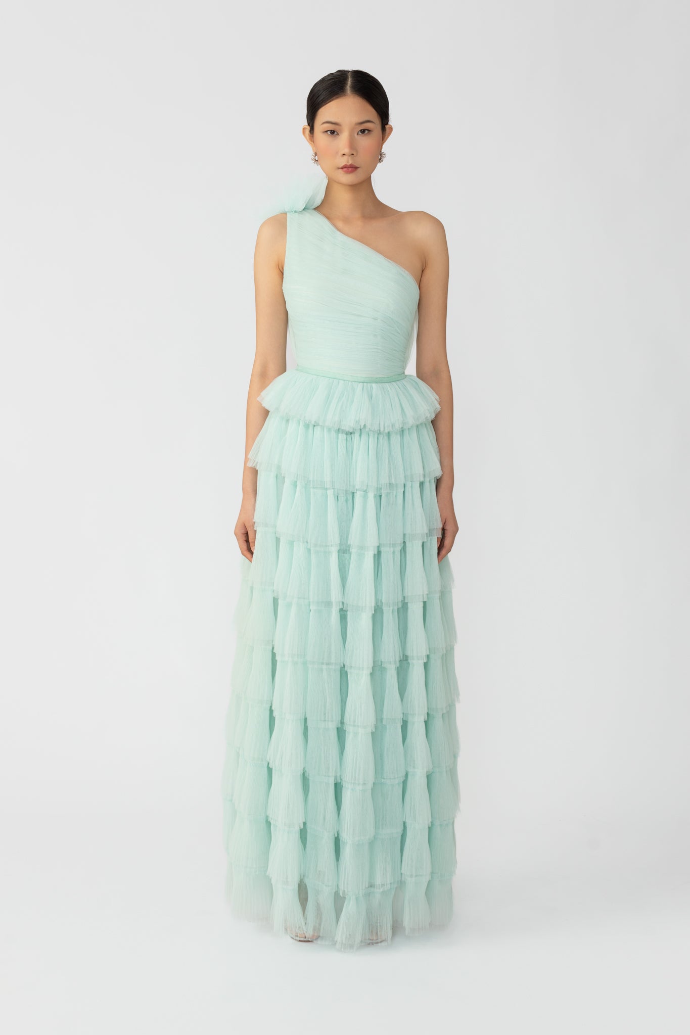 SAU LEE Samantha Tulle Gown - Mint / 00