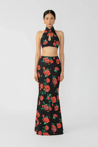 SAU LEE Riley Rosa Skirt - Black Multi / 00