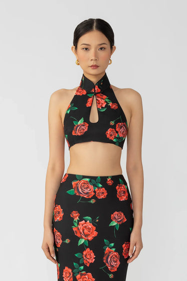 SAU LEE Riley Rosa Top - Black Multi / 00