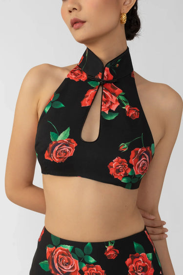 SAU LEE Riley Rosa Top - Black Multi / 00