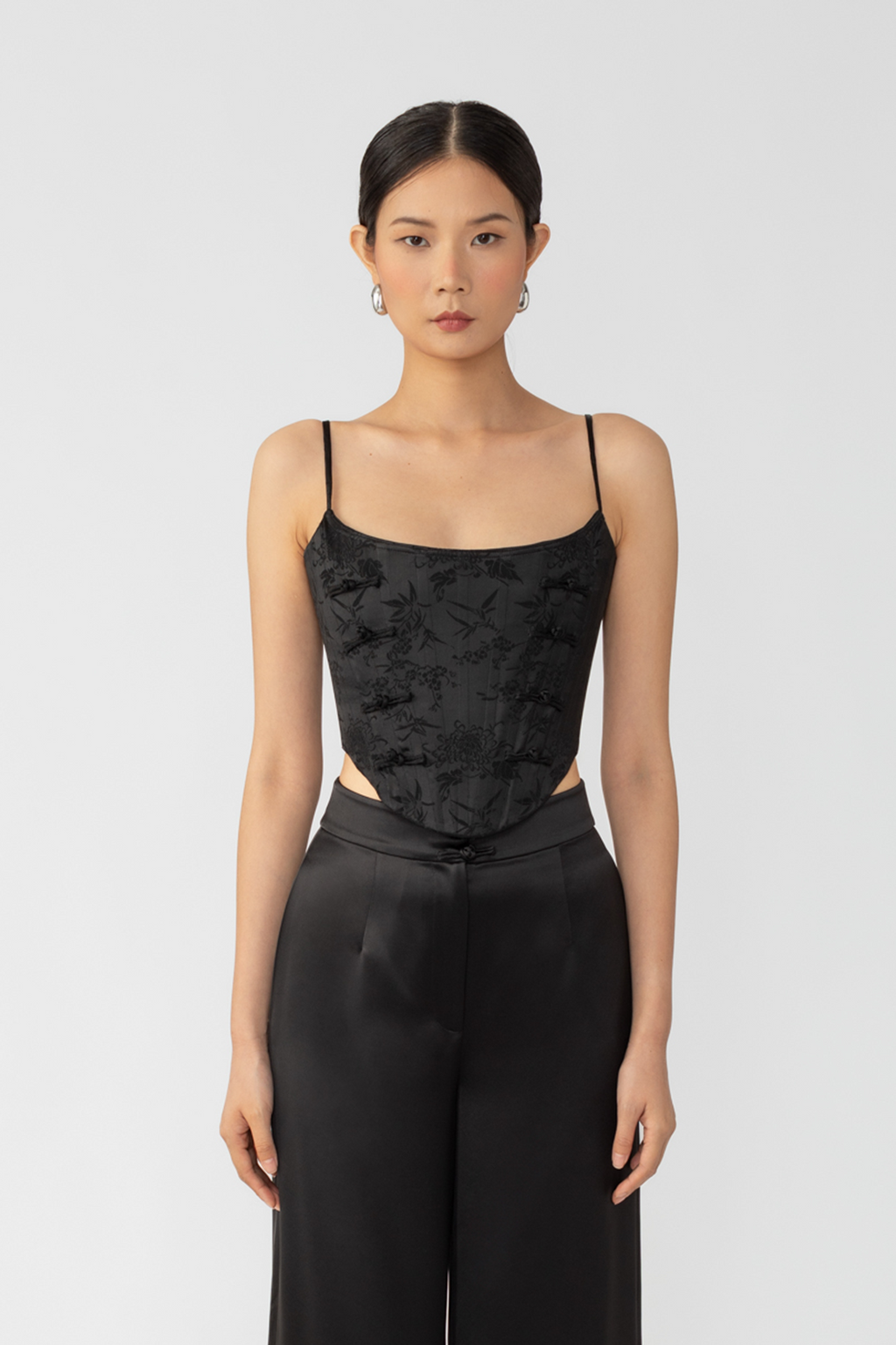 Nadia Corset Top in Black | SAU LEE Official Website