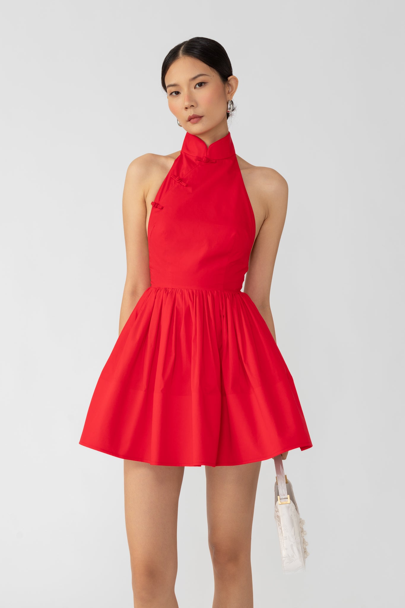 SAU LEE Hilly Mini Dress - Red / 00