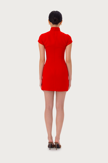 iris red dress superdown Iris Lace Dress in Red
