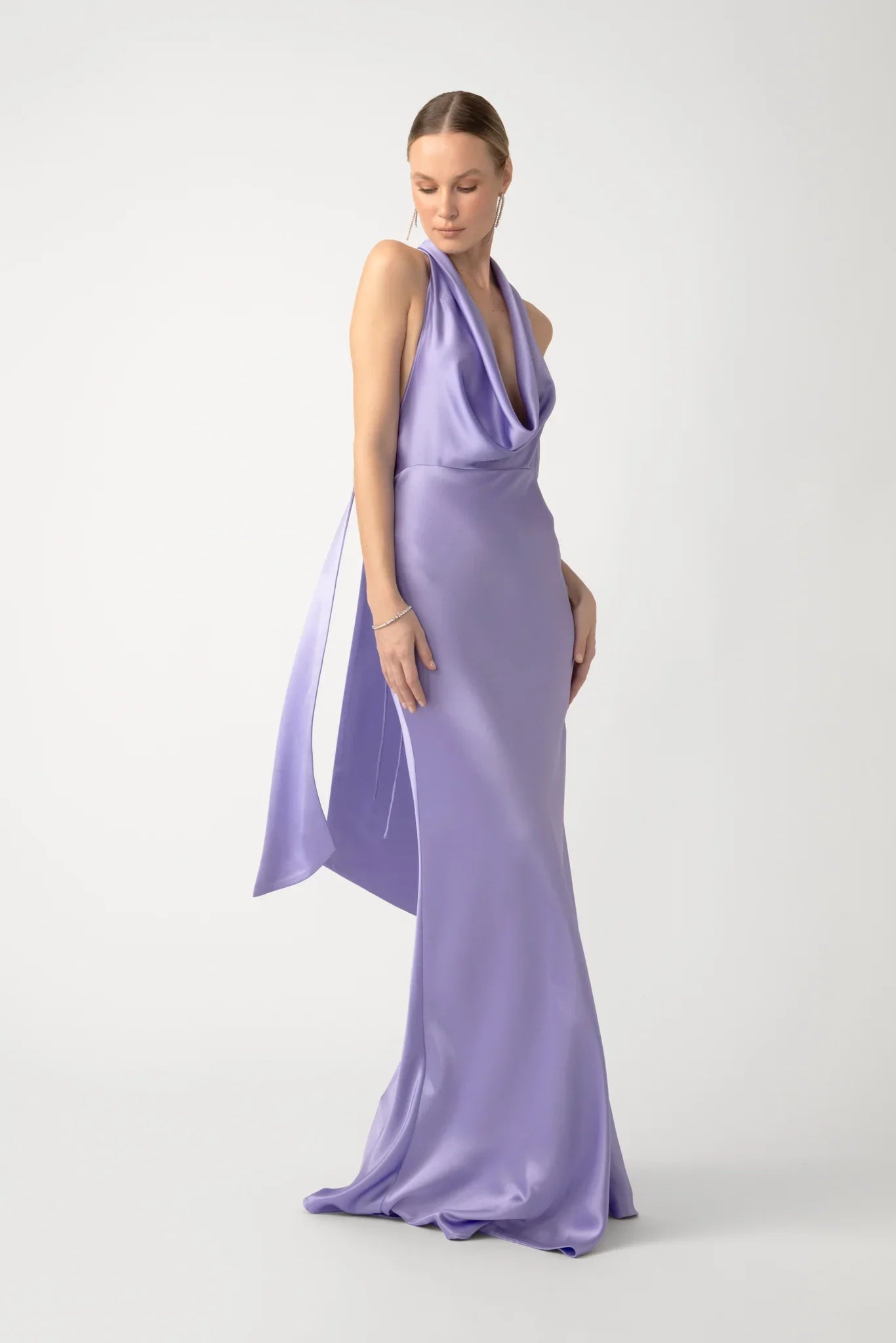 sau lee pearl satin dress SAU LEE Pearl Satin Gown, Pastel Blue / 8