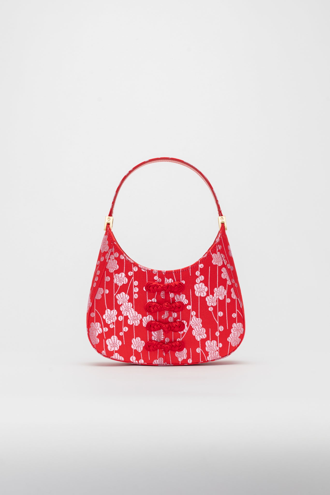 mini sau Jacquard Mini Bag - SAU LEE #color_lucky red