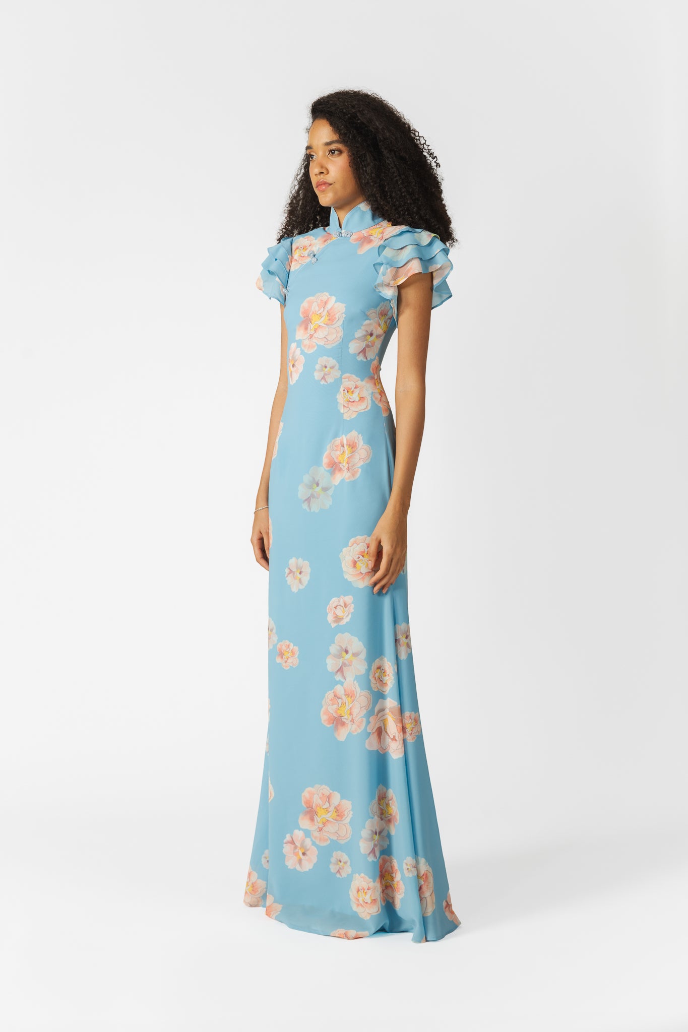SAU LEE Sylvie Floral Dress - Blue Multi / 00