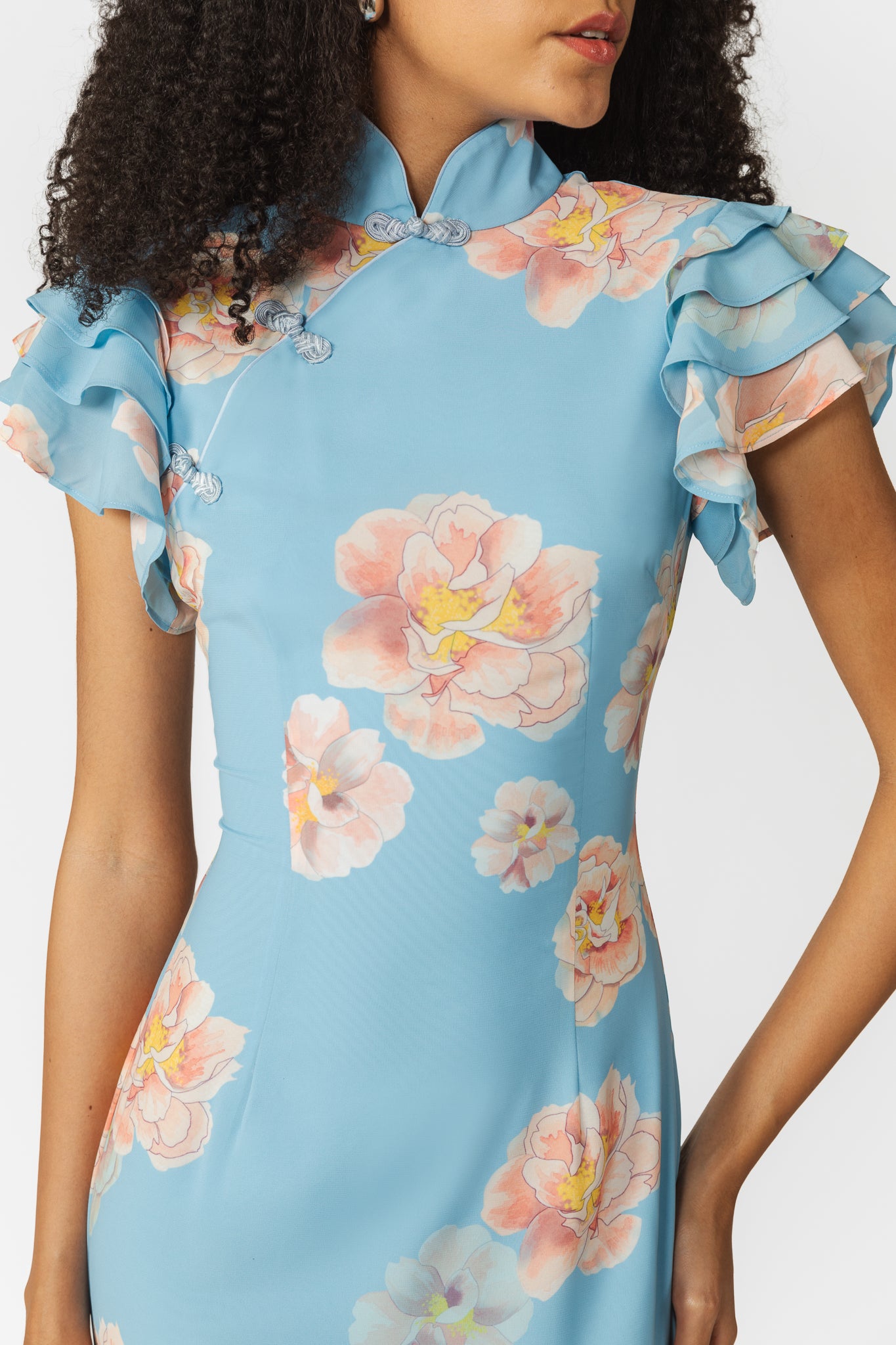 SAU LEE Sylvie Floral Dress - Blue Multi / 00