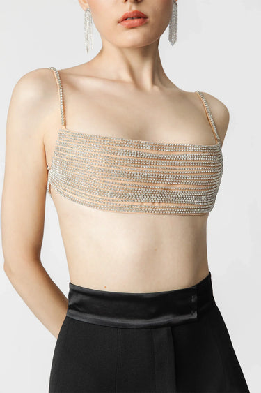 SAU LEE Zafina Top - Silver / 00