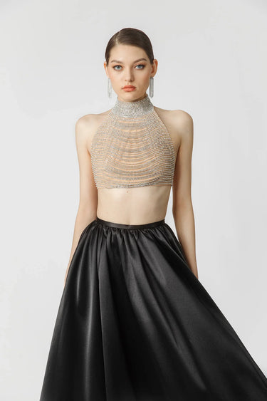 SAU LEE Zahara Top - Silver / 00