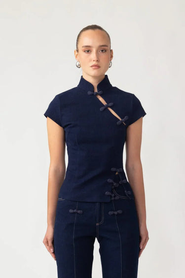 Iris Denim Top