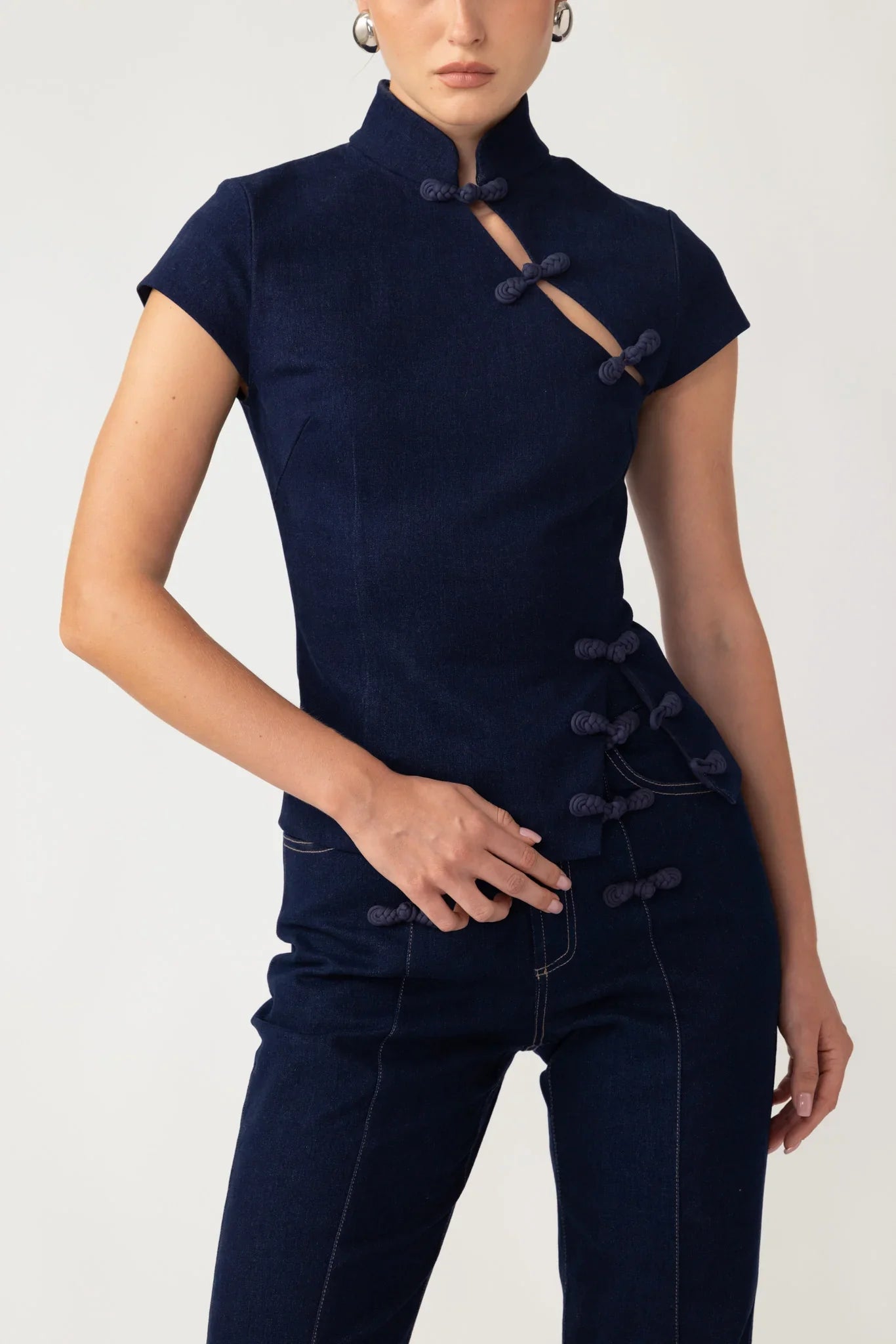 Iris Denim Top