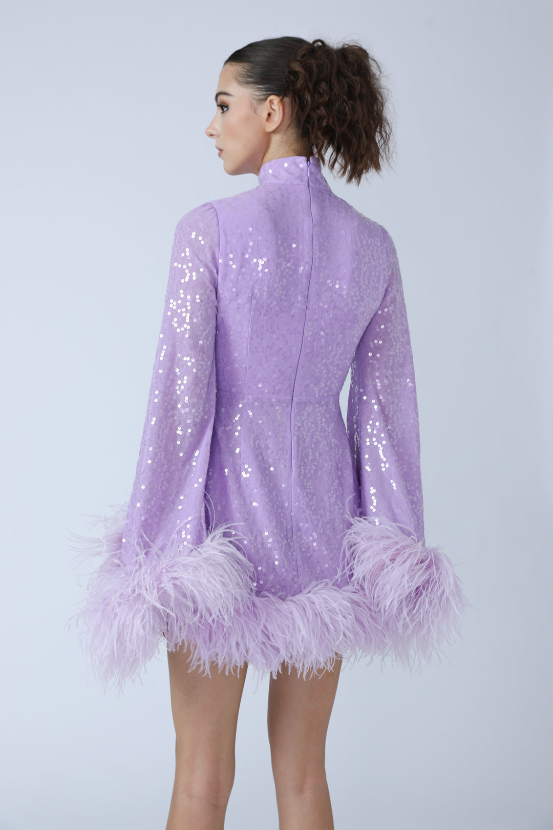 Bianca Mini Dress - SAU LEE #color_lavender