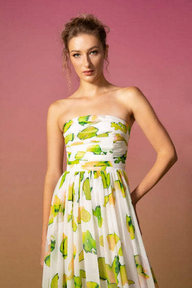 SAU LEE Camille Floral Dress - White Multi / 00