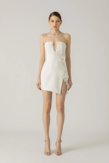 SAU LEE Fleur Mini Dress - White / 00