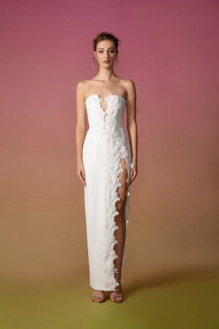 florence gown - SAU LEE #color_white