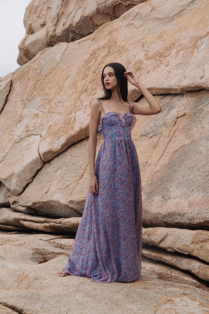 Florence Silk Bustier Gown-SAU LEE